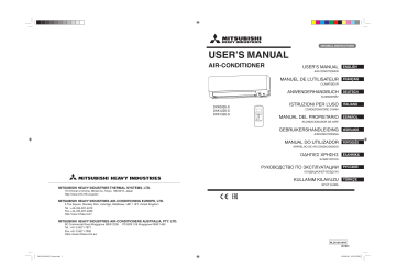 DXK15Z6-S | DXK12Z6-S | Mitsubishi Heavy Industries DXK09Z6-S Manuel utilisateur | Fixfr