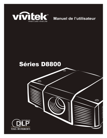 Manuel du propriétaire | Vivitek D8800 Manuel utilisateur | Fixfr