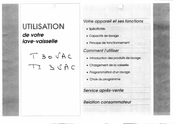 TI37VAC | T307VHAC | Manuel du propriétaire | Thomson TI3VAC Manuel utilisateur | Fixfr