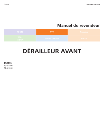 FD-M4100 | Shimano FD-M5100 Dérailleur avant Manuel utilisateur | Fixfr