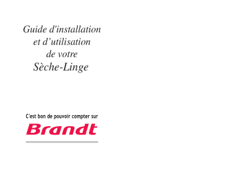 Manuel du propriétaire | Brandt ETE124F Manuel utilisateur | Fixfr