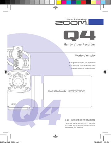 Zoom Q4 Mode d'emploi | Fixfr