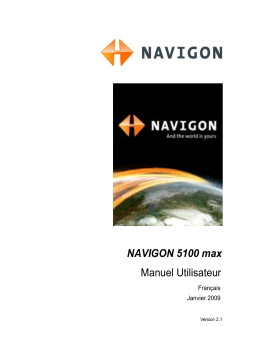 Navigon 5100 MAX Manuel utilisateur