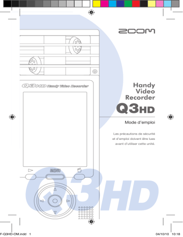 Zoom Q3 HD Mode d'emploi | Fixfr