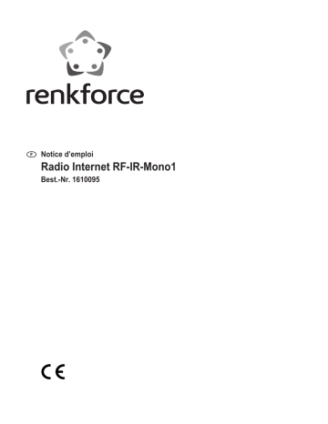 Renkforce RF-IR-MONO1 Internet desk radio Internet Manuel du propriétaire | Fixfr