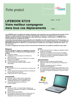 FUJITSU SIEMENS LifeBook S7210 Manuel utilisateur