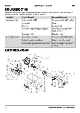 Power Fist 8422560 3,300W Gasoline Generator Manuel utilisateur