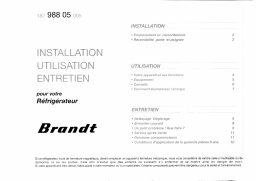 Brandt SC22AWHE Manuel utilisateur