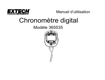 Extech Instruments 365535 Decimal Stopwatch/Clock Manuel utilisateur | Fixfr