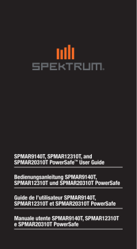 Spektrum Recalled - AR9130T Manuel utilisateur