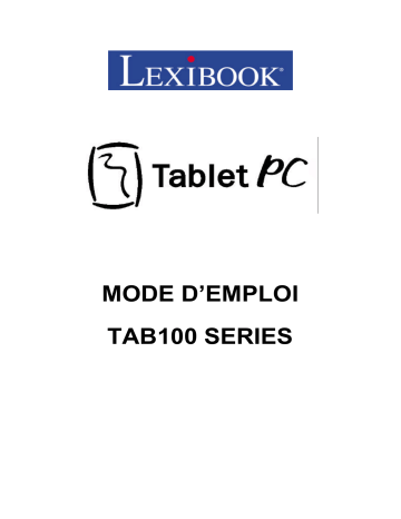 TAB 108 | Lexibook TAB 102 Mode d'emploi | Fixfr