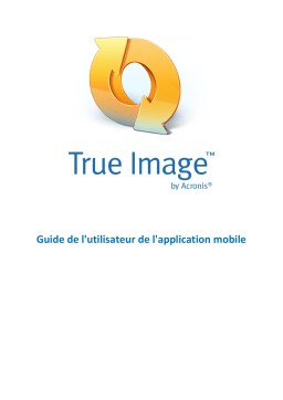 ACRONIS True Image Manuel utilisateur