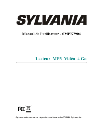 Mode d'emploi | Sylvania SMPK 7904 Manuel utilisateur | Fixfr