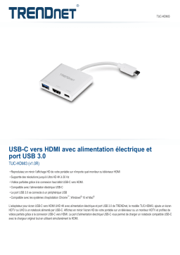 Trendnet TUC-HDMI3 USB-C to HDMI Fiche technique