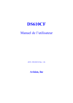 Avision DS610CF Manuel utilisateur