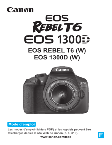 Canon EOS Rebel T6 Mode d'emploi | Fixfr