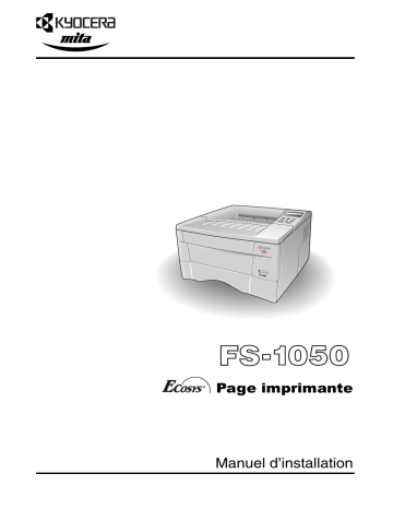 Manuel du propriétaire | KYOCERA FS-1050 Manuel utilisateur | Fixfr