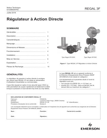 Une information important | Francel Regal 3F Manuel utilisateur | Fixfr