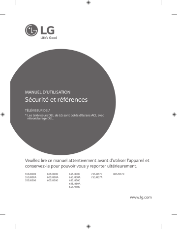 LG 86SJ9570 Manuel du propriétaire | Fixfr