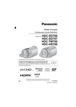 Panasonic HDC HS700 Mode d'emploi