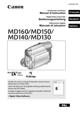 Canon MD160 Manuel utilisateur