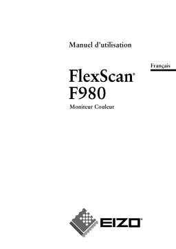 Eizo FLEXSCAN F980 Manuel utilisateur