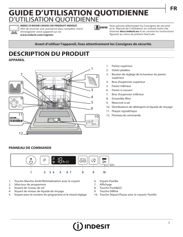 Mode d'emploi | Indesit DIC 3B+19 Manuel utilisateur | Fixfr