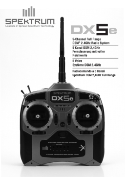 Spektrum DX5e DSMX 5-Channel Transmitter/Receiver Only MD2 Manuel utilisateur