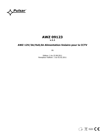 Mode d'emploi | Pulsar AWZ09123 Manuel utilisateur | Fixfr