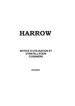 Harrow HCG55/2 Cuisinière Manuel utilisateur