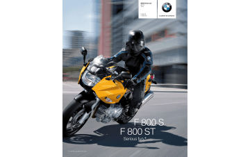 Manuel du propriétaire | BMW F 800 ST Manuel utilisateur | Fixfr