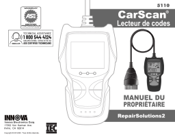 Innova 5110 CarScan Reader Manuel utilisateur
