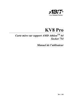 Abit KV8PRO Manuel utilisateur