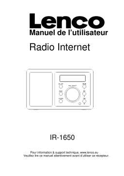 Lenco IR-1650 Manuel utilisateur