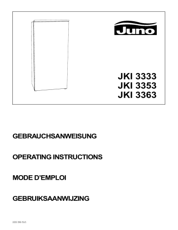 Manuel du propriétaire | Juno JKI3353 Manuel utilisateur | Fixfr