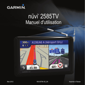 Nuvi 2480T, GPS, Arabic | Garmin Nüvi 2585 TV Manuel utilisateur | Fixfr