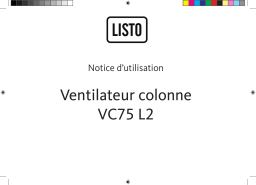 Listo VENTILATEUR COLONNE VC75 L2 Manuel utilisateur