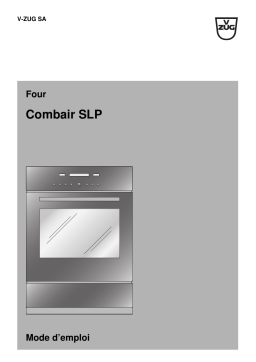 V-ZUG 764 Oven Combair SLP Export Manuel utilisateur