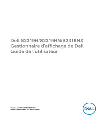 Dell S2319NX electronics accessory Manuel utilisateur | Fixfr