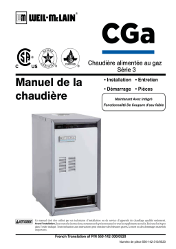 Weil-McLain CGa Gas Boiler Series 3 Residential Manuel utilisateur