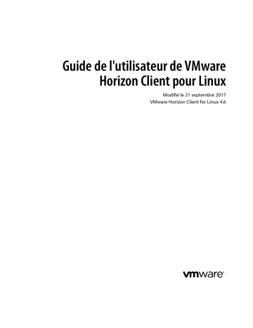 Mode d'emploi | VMware Horizon Client 4.6 Manuel utilisateur | Fixfr