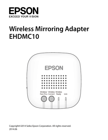 Mode d'emploi | Epson EHDMC 10 Manuel utilisateur | Fixfr