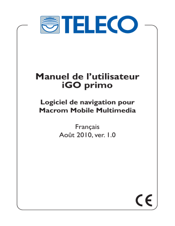 Teleco M-DVD5566 TRUCK: SOFTWARE NAVIGAZIONE iGo Primo per SISTEMA MULTIMEDIA Manuel utilisateur | Fixfr