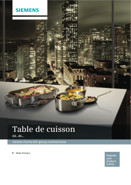 Siemens ED611BSB5E Table de cuisson Manuel utilisateur