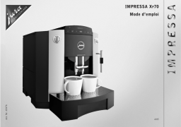 Jura IMPRESSA XF70 Manuel utilisateur