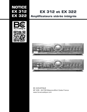 Manuel du propriétaire | BC ACOUSTIQUE EX312 S Manuel utilisateur | Fixfr