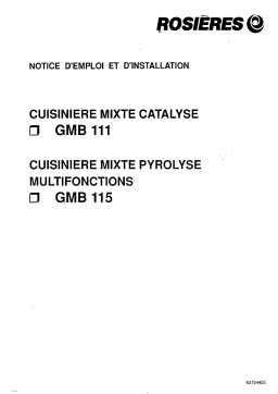 ROSIERES GMB 115 Manuel utilisateur