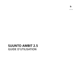 Suunto Ambit 2.5 Manuel utilisateur