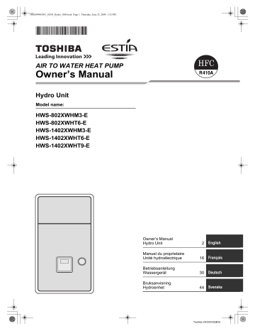 Manuel du propriétaire | Toshiba HWS-1402XWHT6-E Manuel utilisateur | Fixfr