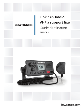 Mode d'emploi | Lowrance Link-6S VHF Radio Manuel utilisateur | Fixfr